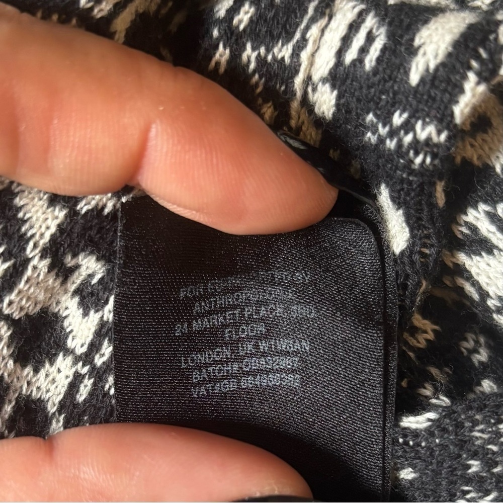 Anthropologie Ett:Twa Reversible Artisan Knit Floral Sweater Blazer Cardigan XS - Picture 12 of 14